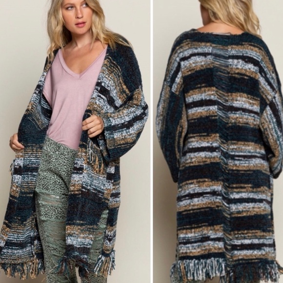 Cozy Longline Open Cardigan - Picture 1 of 10